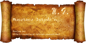 Musztecz István névjegykártya